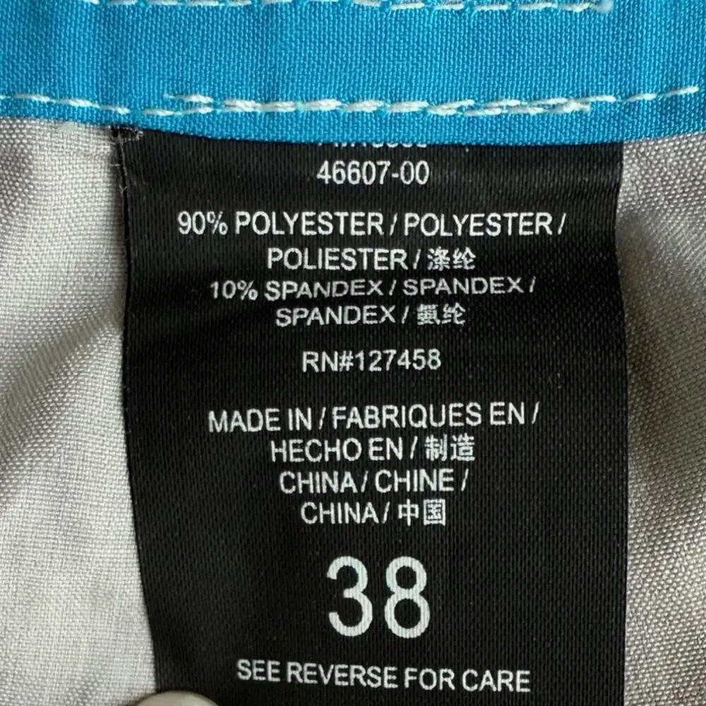 American Fighter Mens 38 Grey/Blue Swim Trunks Lining